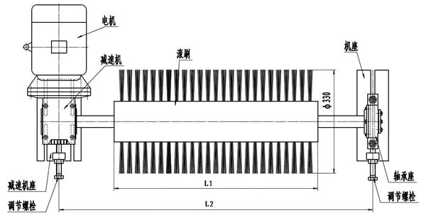 Conveyor Rotary Motorized Brush Belt Cleaner Supplier